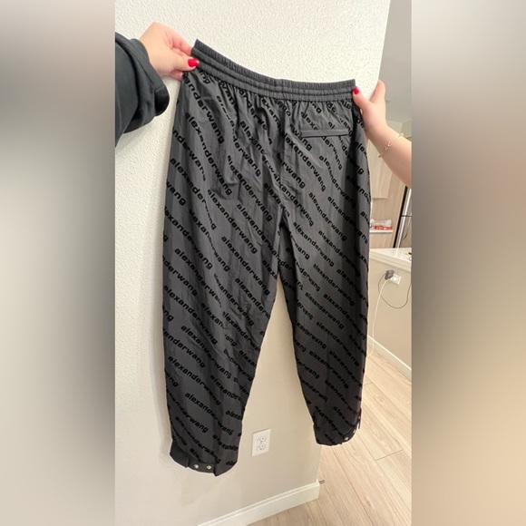 New AlexanderWang track pant medium.Allover flocked logo track pant.Not worn. - Picture 3 of 4